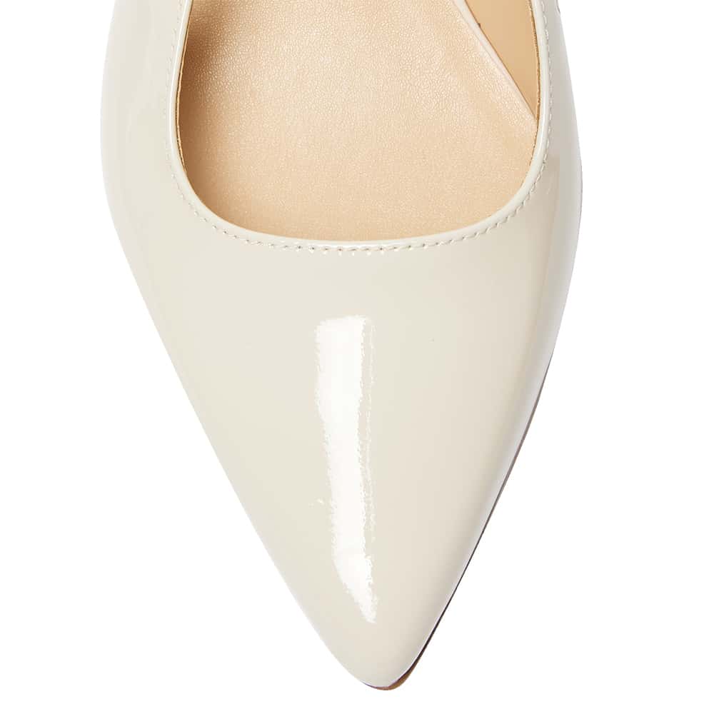 Nessa Heel in Ivory Patent