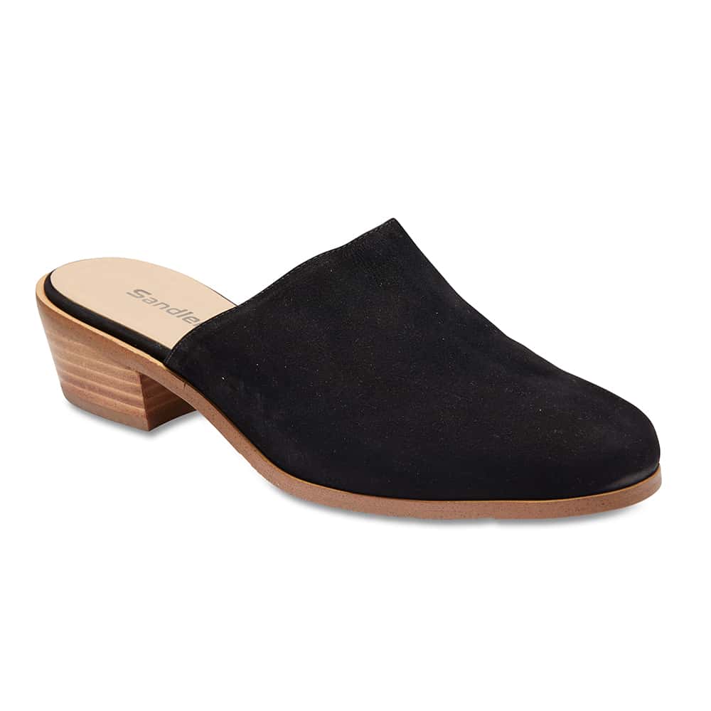 Nevada Heel in Black Nubuck