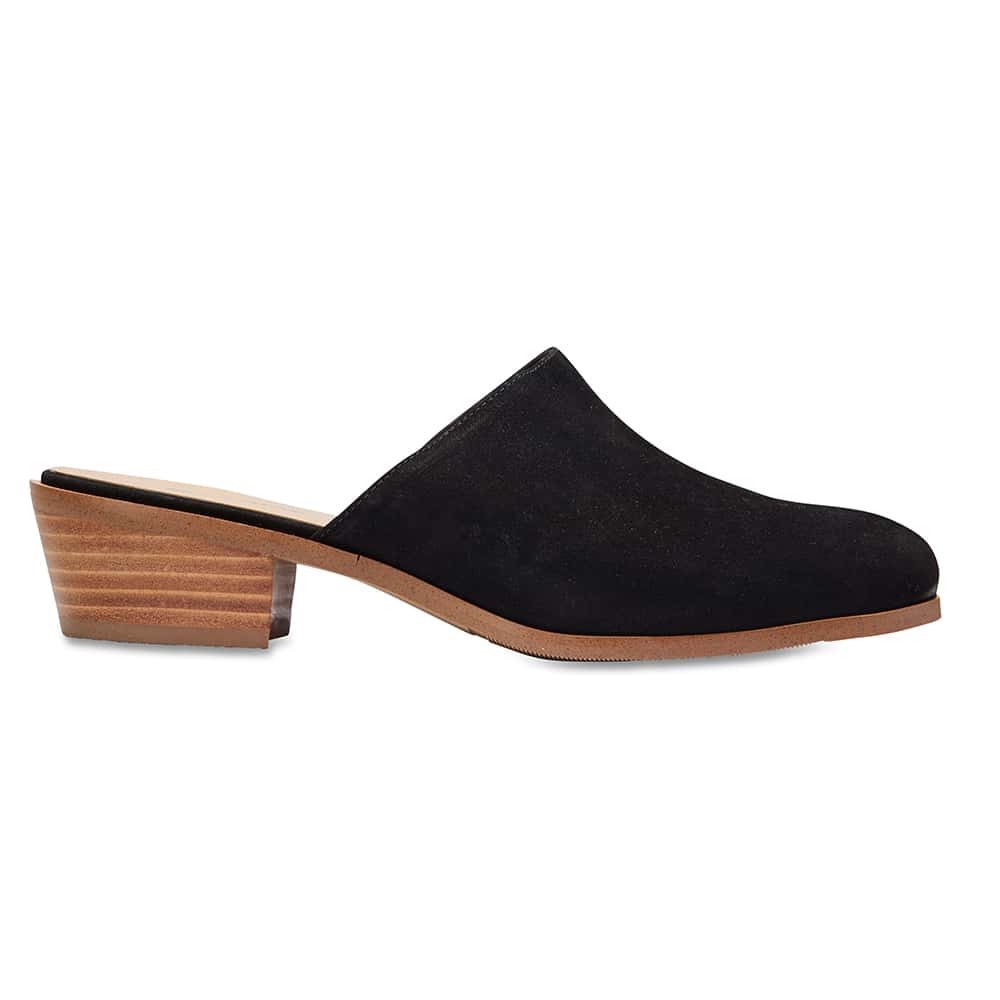 Nevada Heel in Black Nubuck