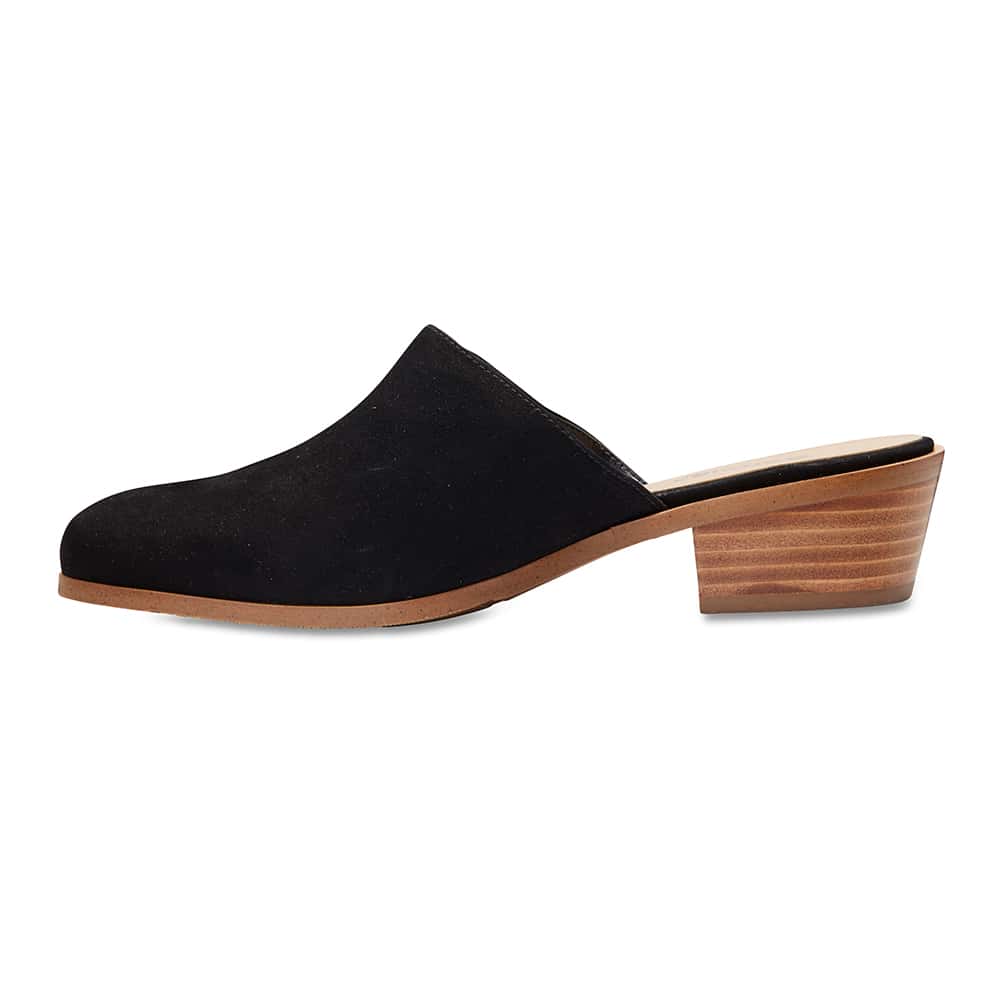 Nevada Heel in Black Nubuck