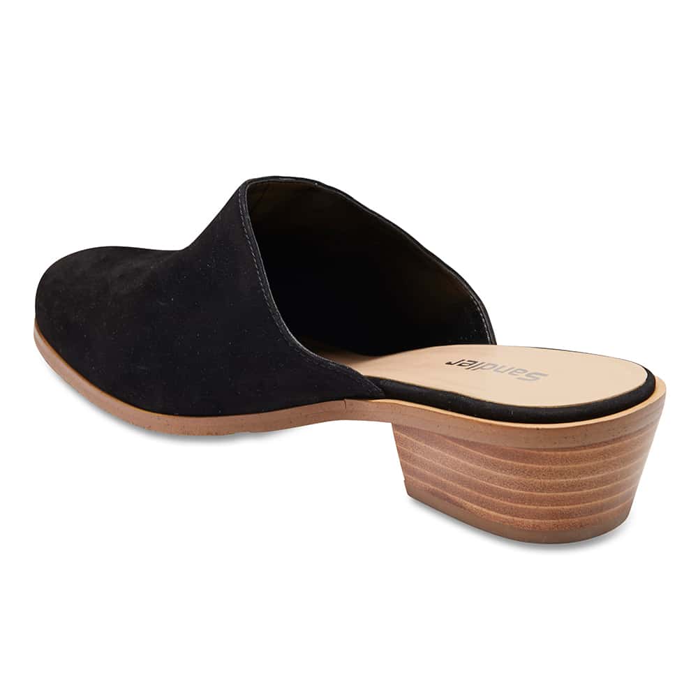 Nevada Heel in Black Nubuck