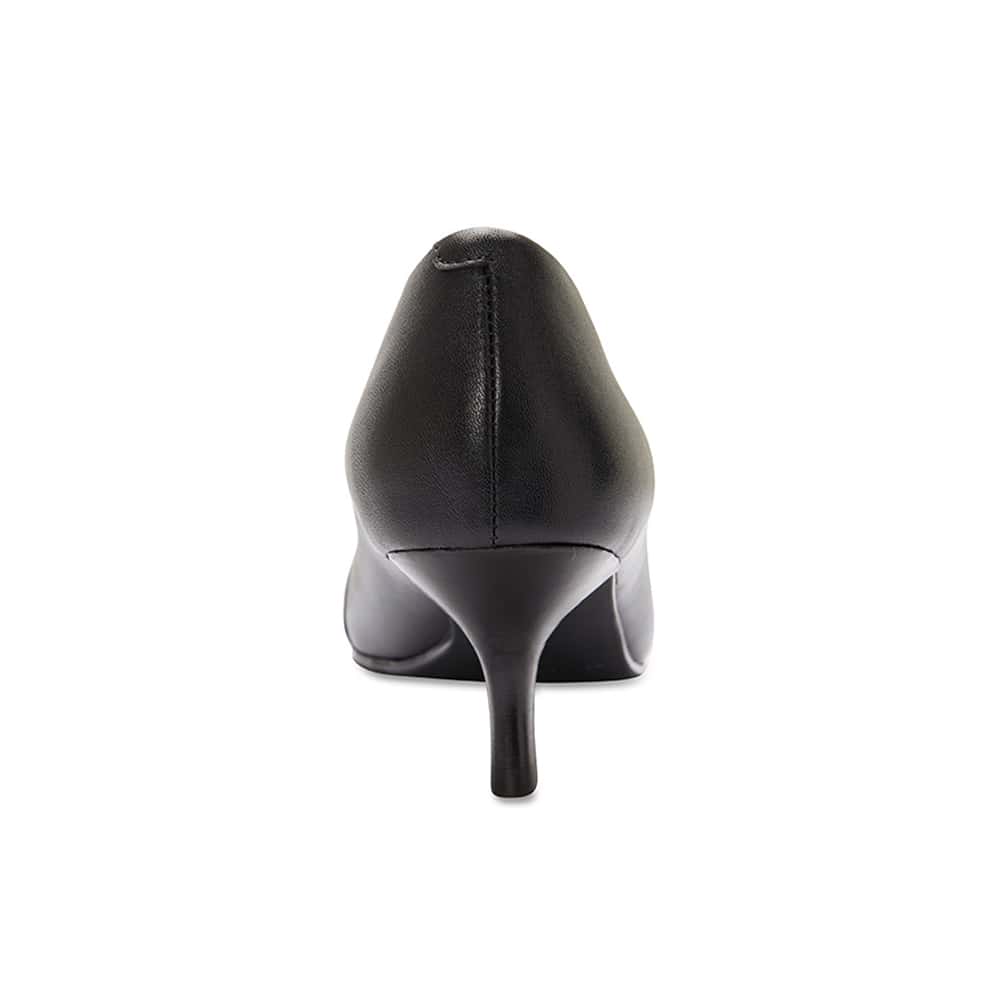 Newport Heel in Black Leather