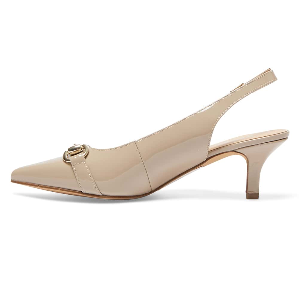 Nigella Heel in Nude Patent