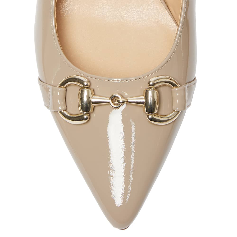 Nigella Heel in Nude Patent