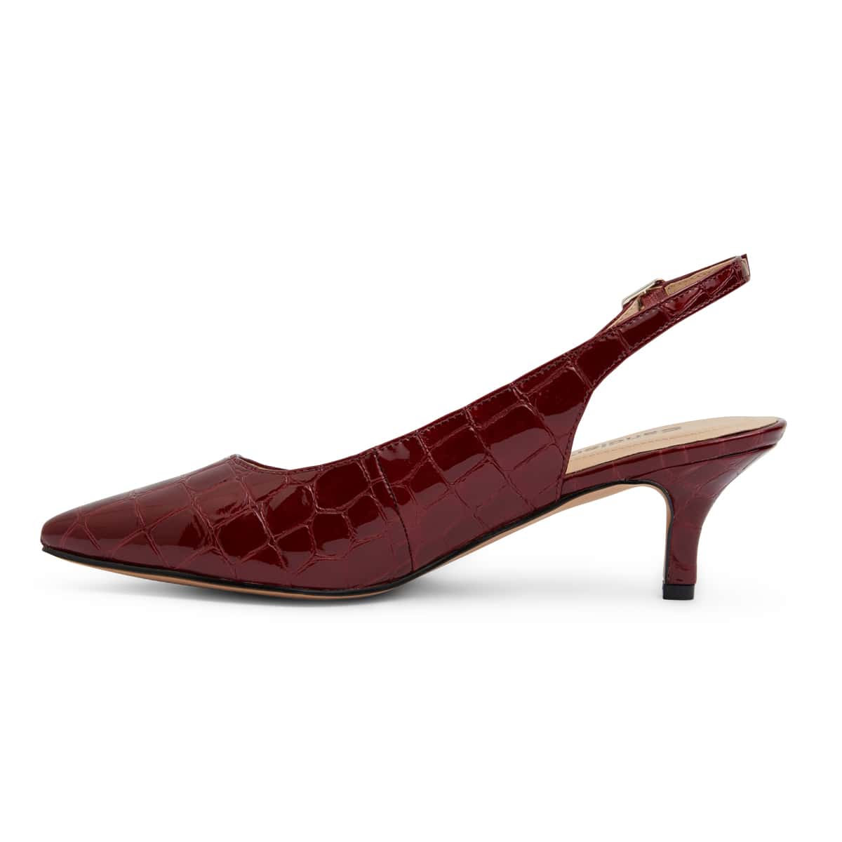 Nina Heel in Burgundy Patent