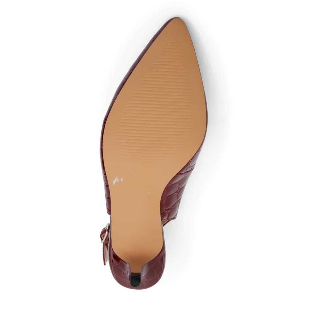 Nina Heel in Burgundy Patent