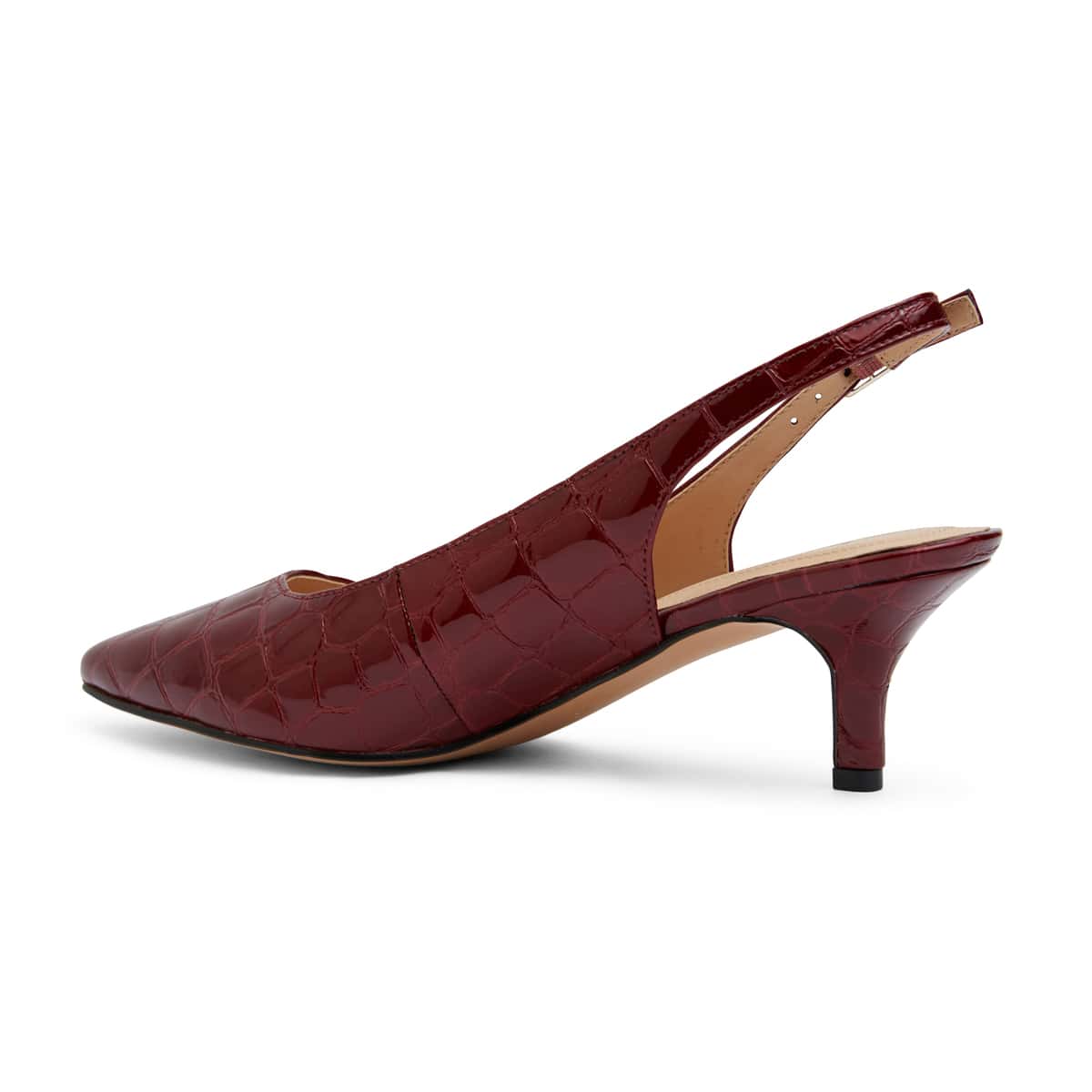 Nina Heel in Burgundy Patent