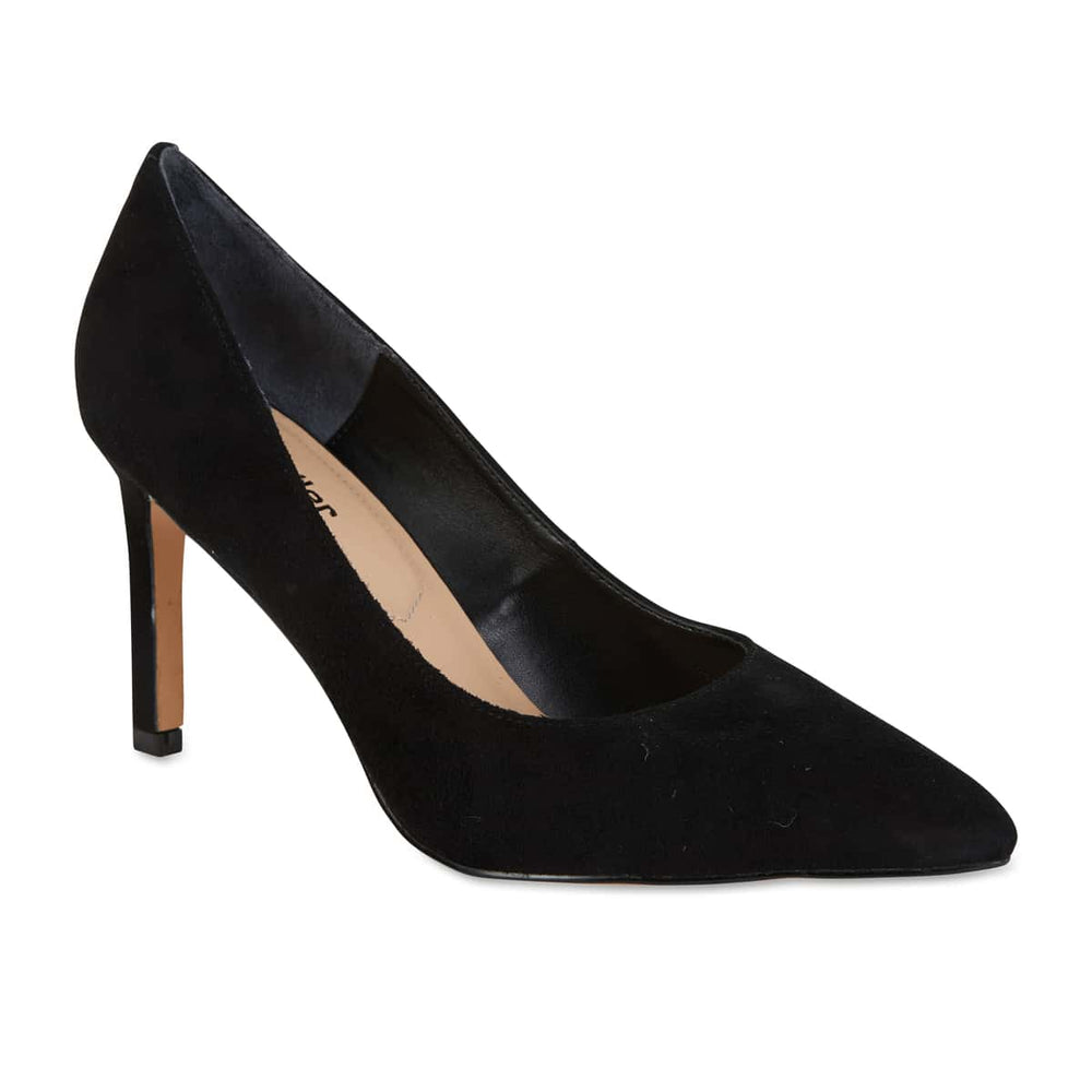 Octavia Heel in Black Suede