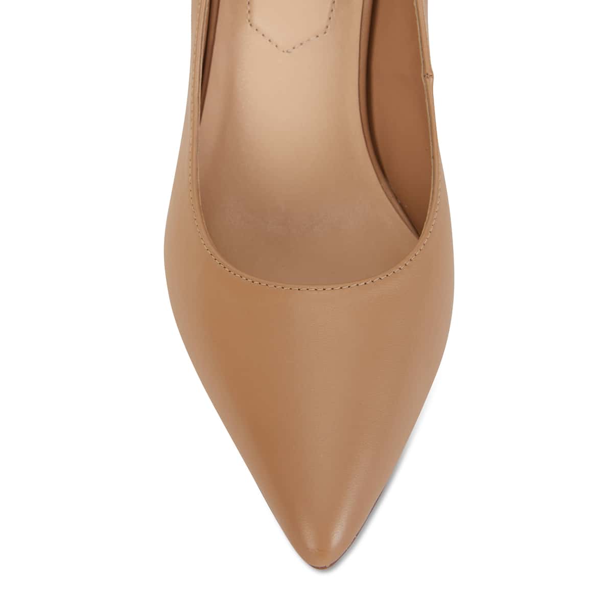 Octavia Heel in Camel Leather