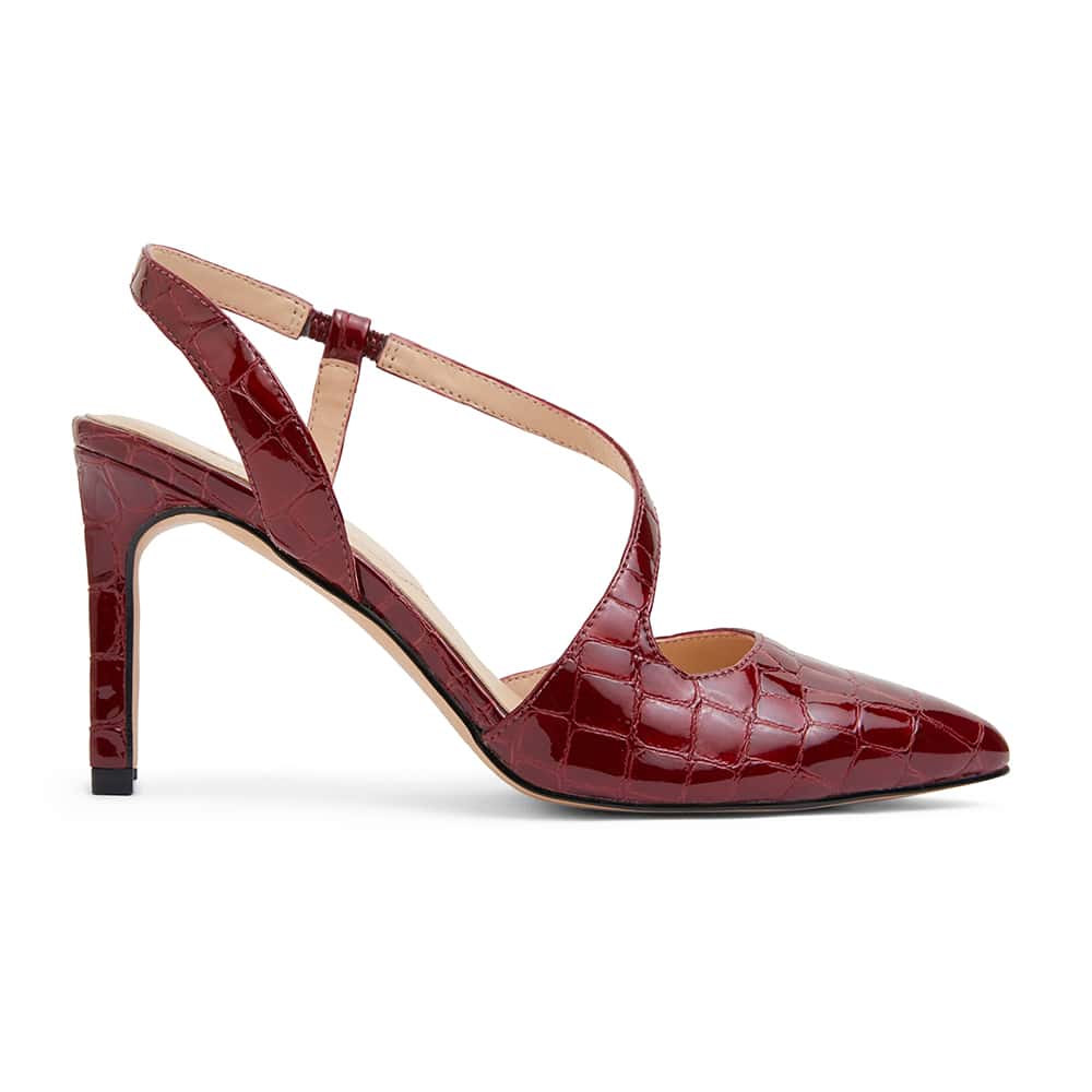 Odessa Heel in Burgundy Patent