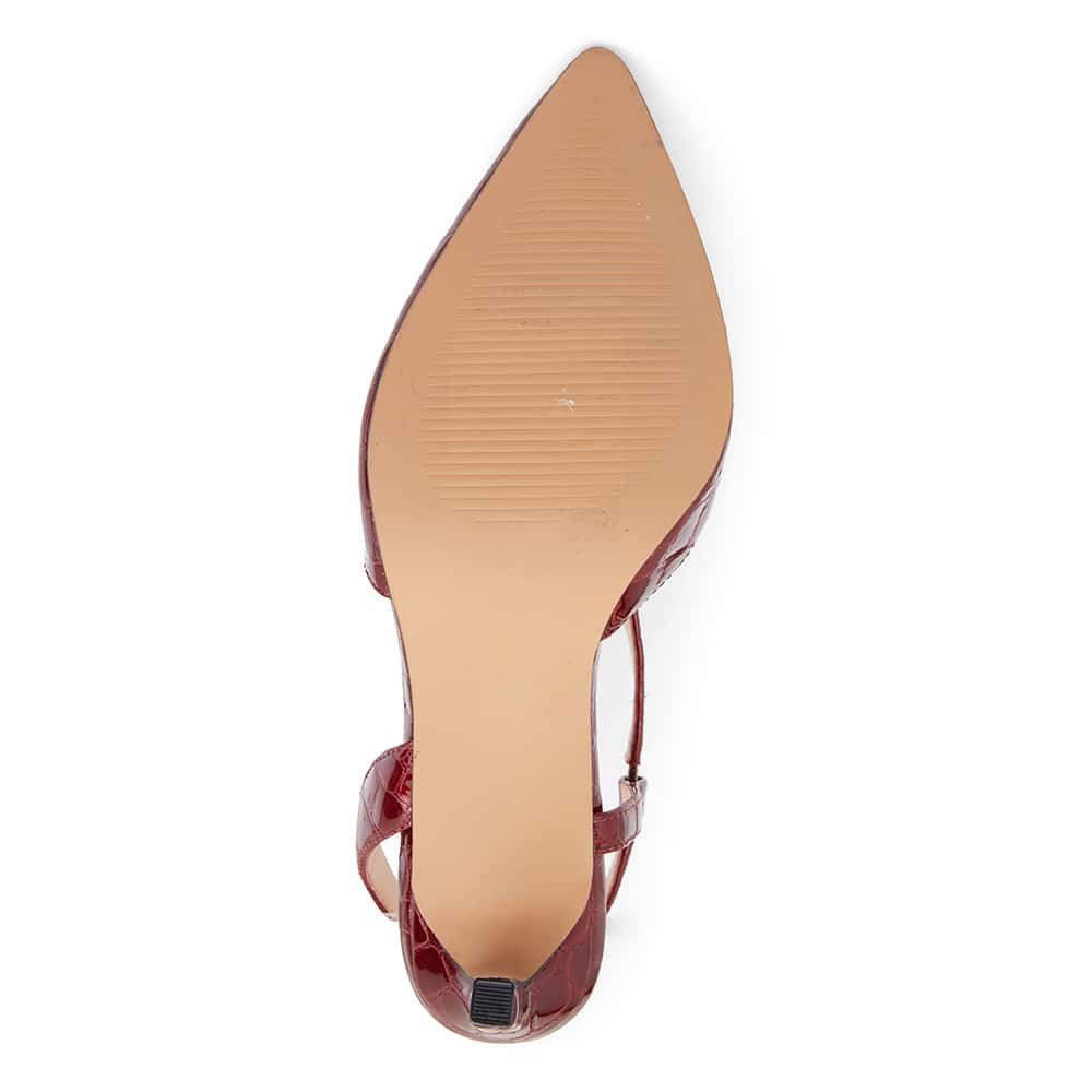 Odessa Heel in Burgundy Patent