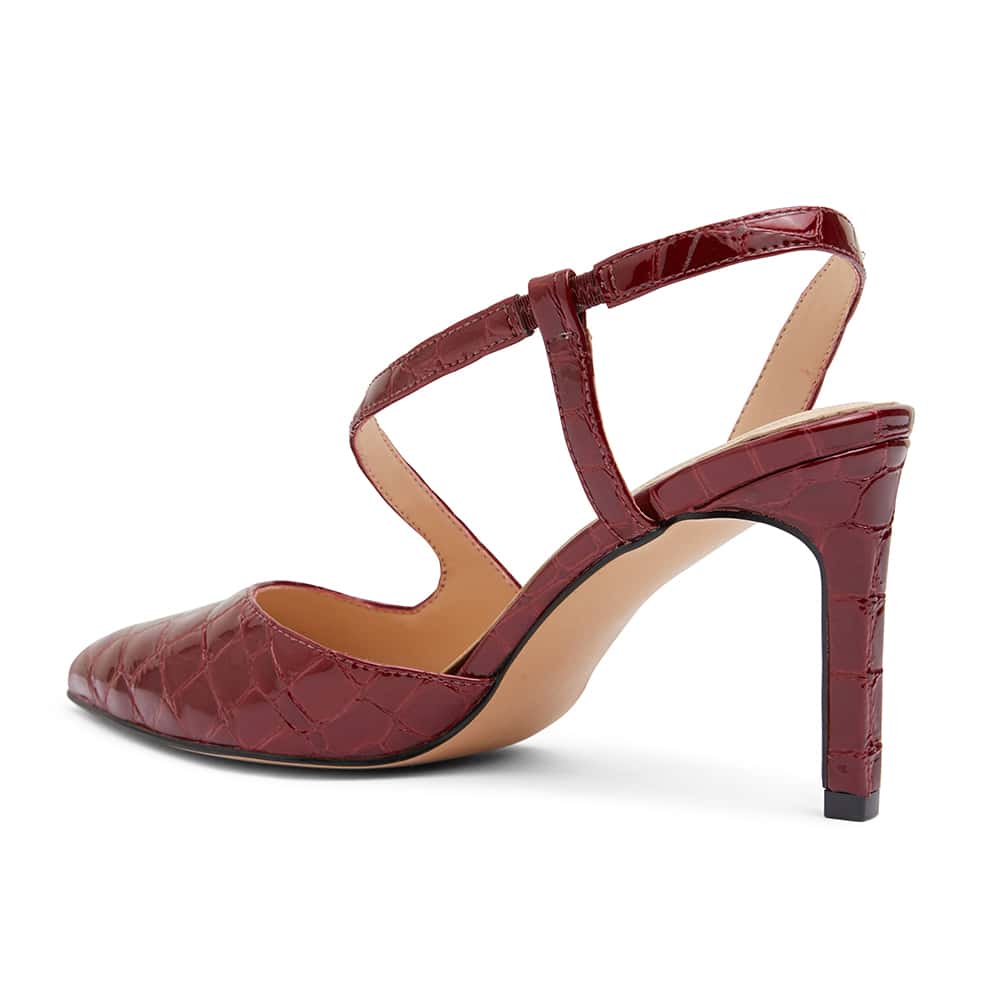 Odessa Heel in Burgundy Patent