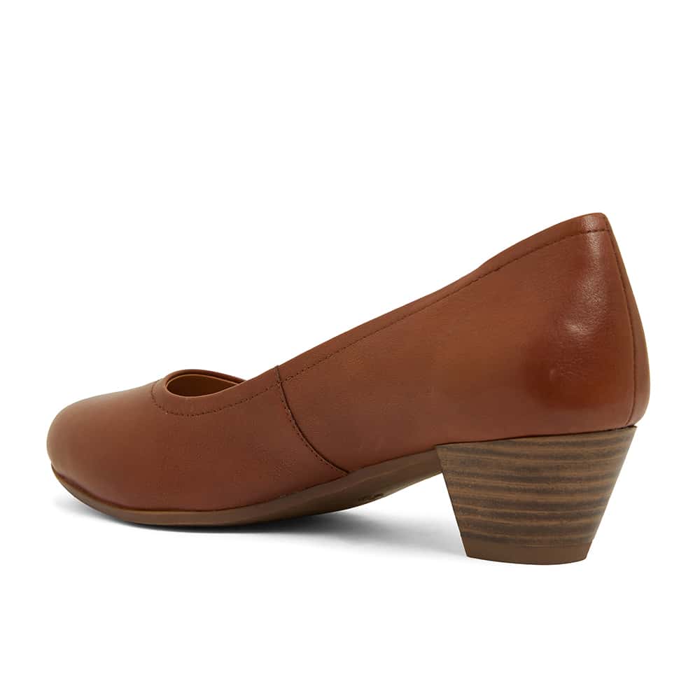 Ollie Heel in Cognac Leather
