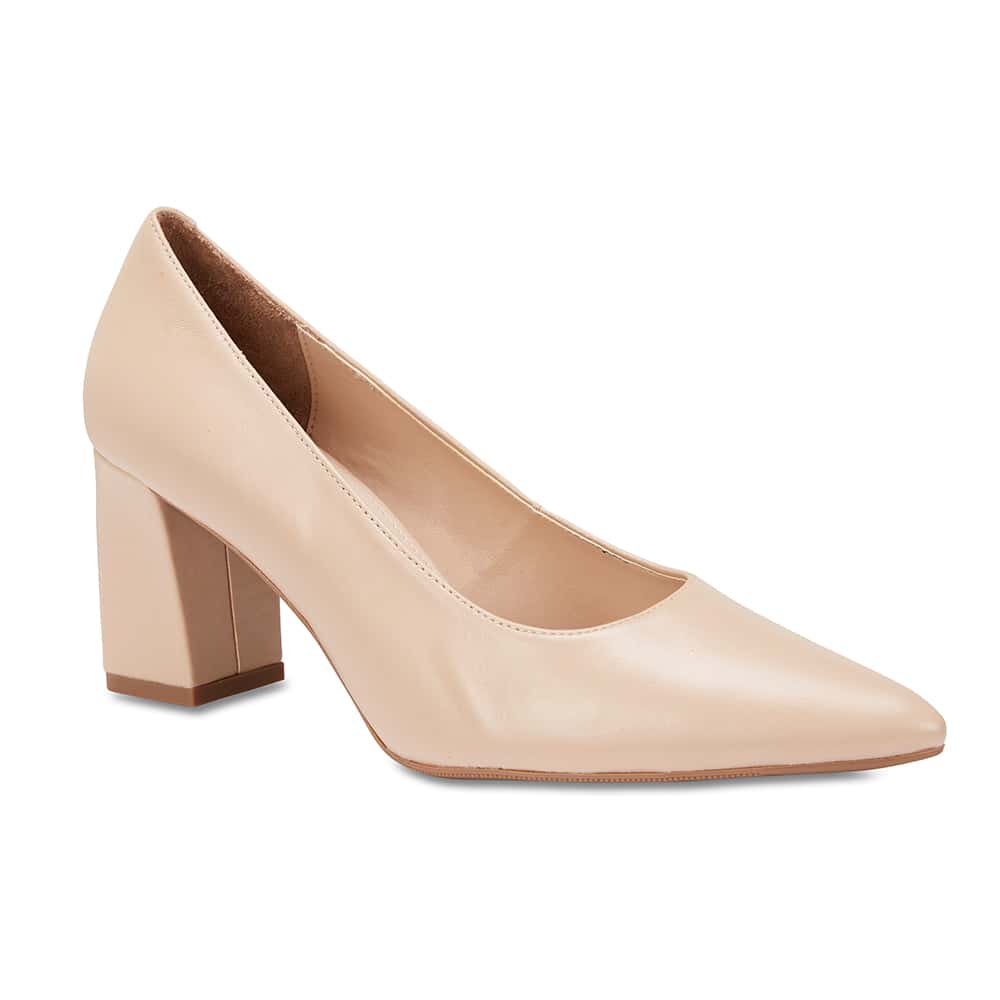 Paige Heel in Nude Leather