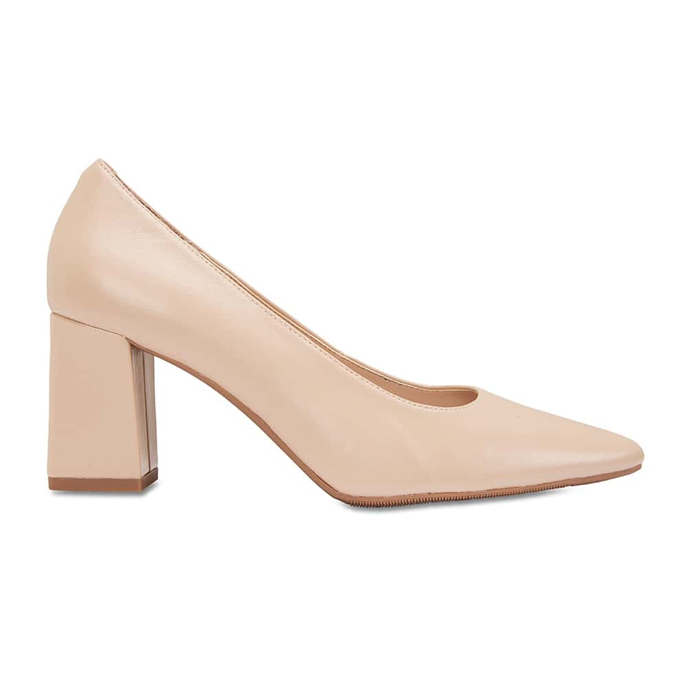 Paige Heel in Nude Leather
