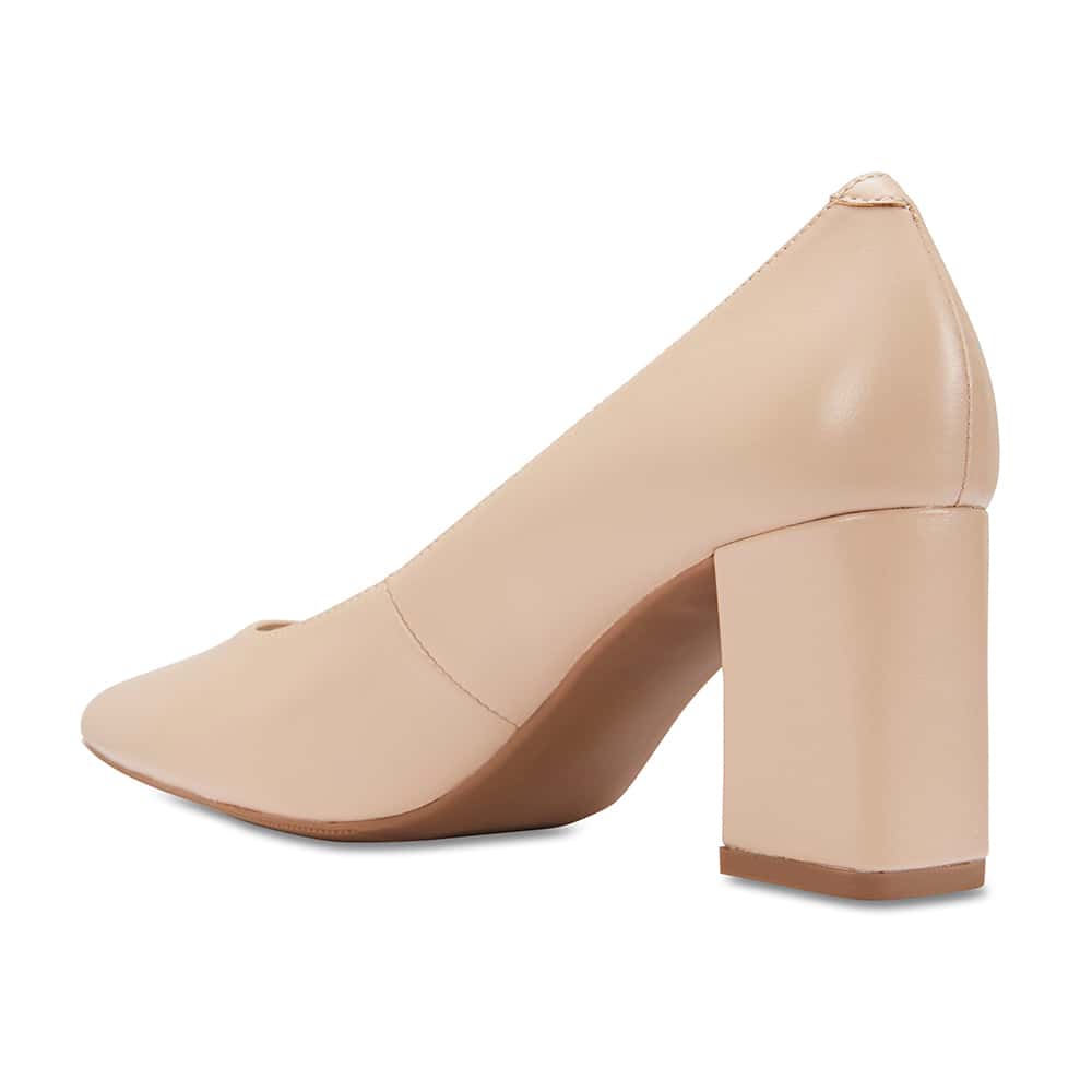Paige Heel in Nude Leather