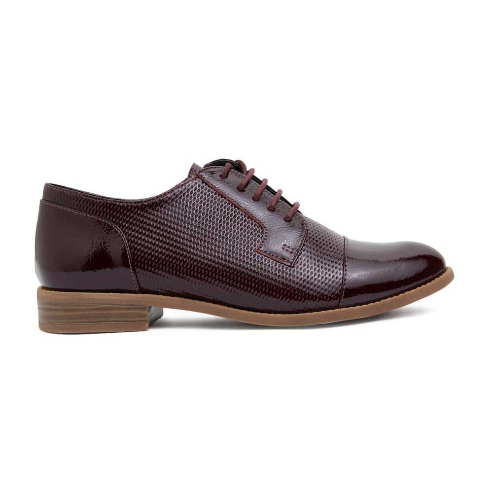 Panache Brogue in Burgundy Patent