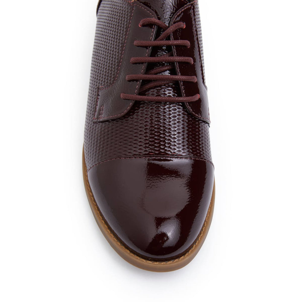 Panache Brogue in Burgundy Patent