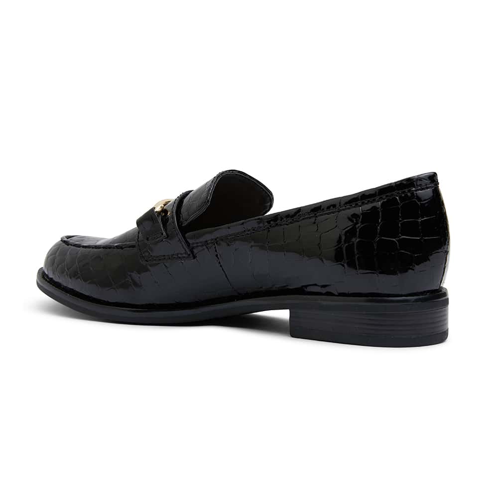 Paragon Loafer in Black Croc