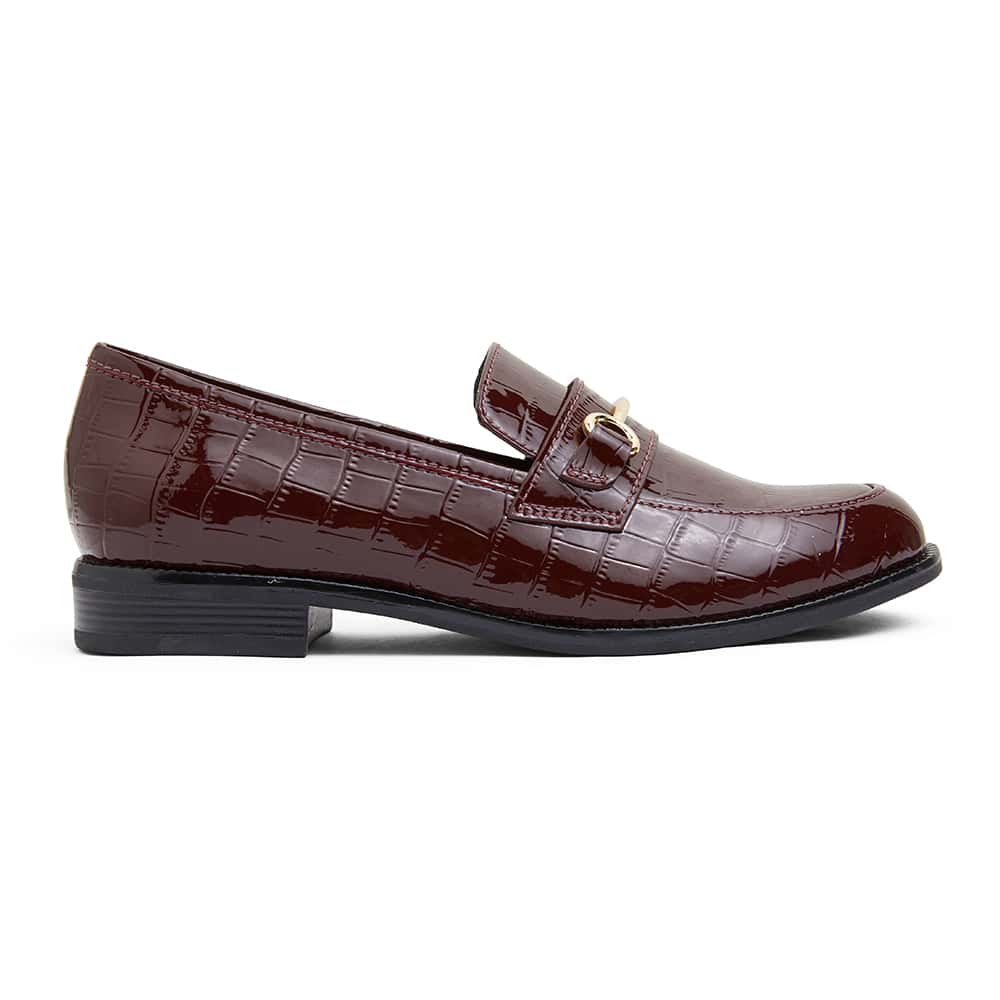 Paragon Loafer in Burgundy Croc Leather