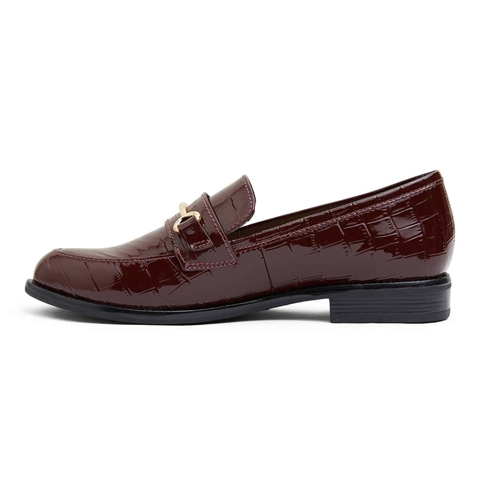Paragon Loafer in Burgundy Croc Leather