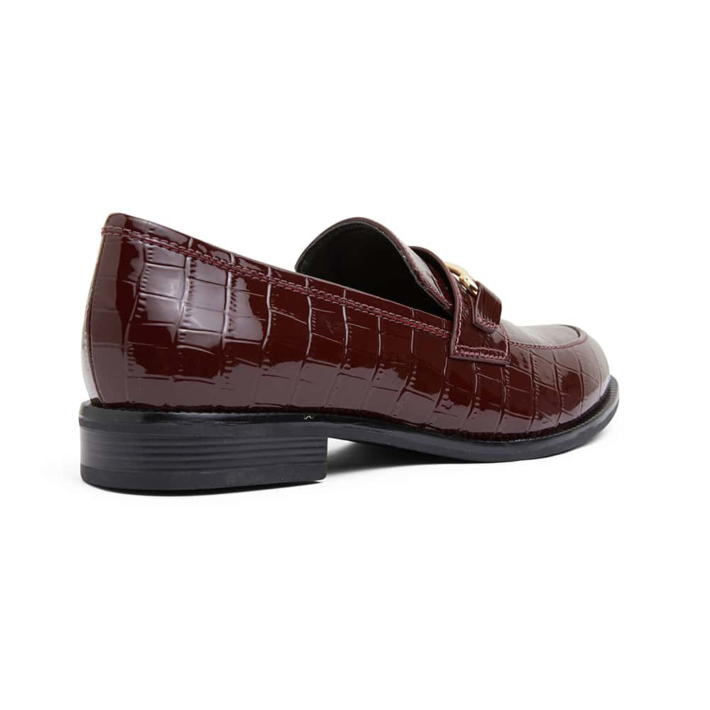 Paragon Loafer in Burgundy Croc Leather