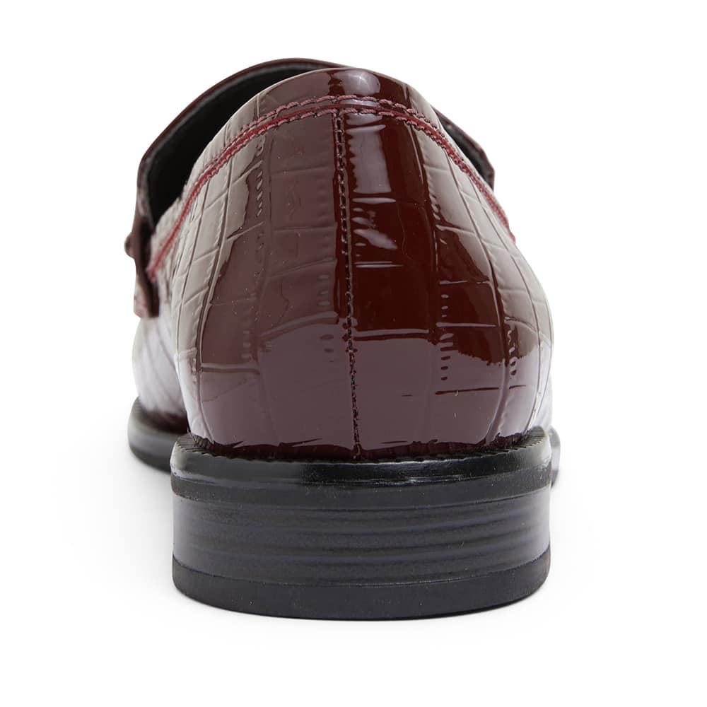 Paragon Loafer in Burgundy Croc Leather