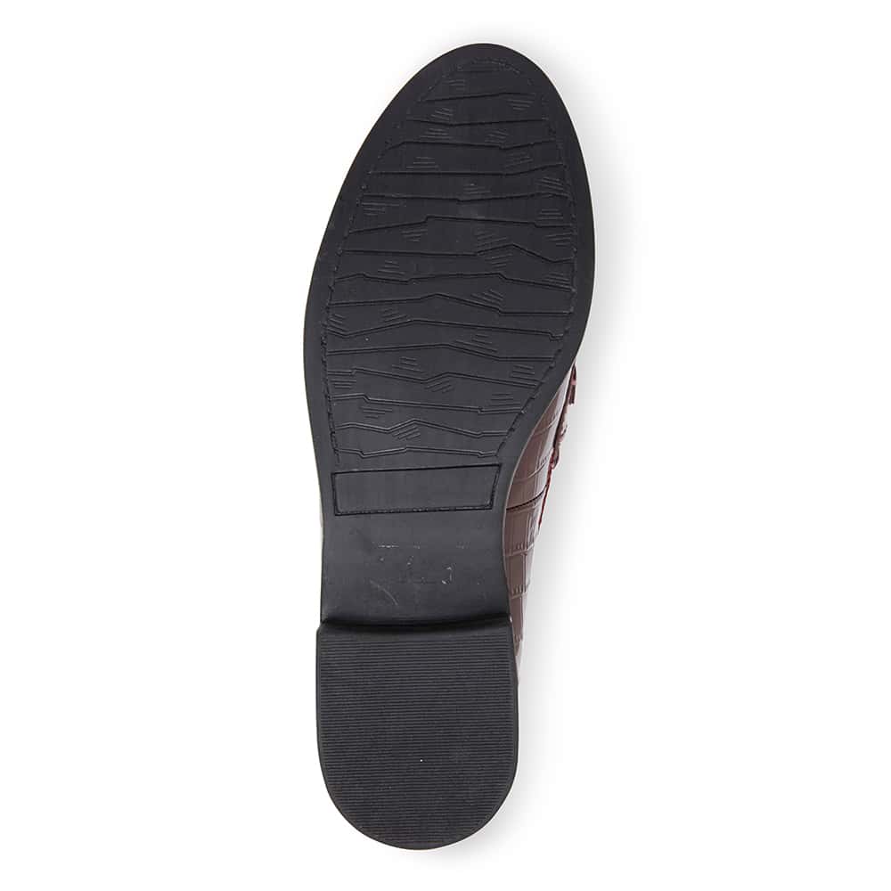 Paragon Loafer in Burgundy Croc Leather