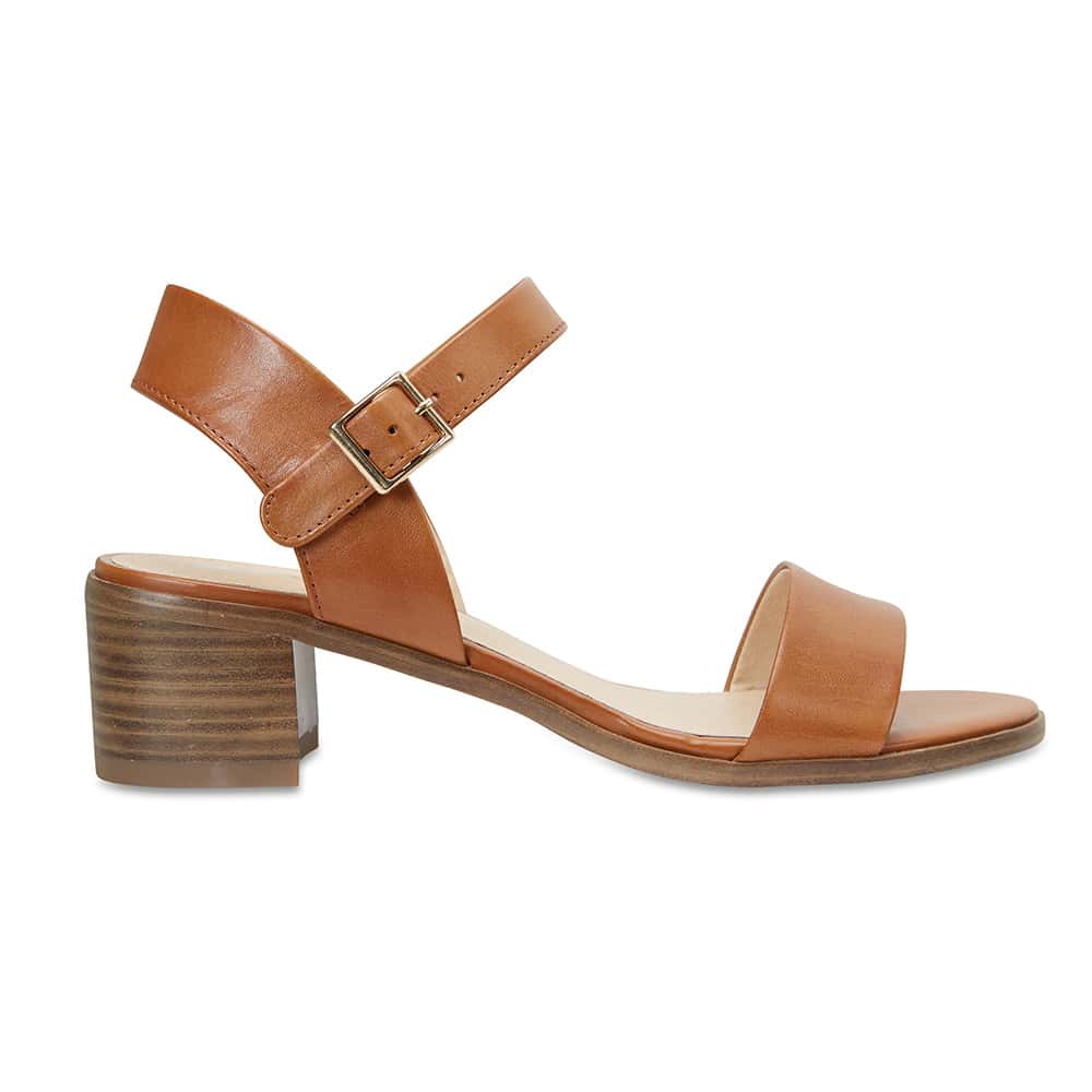 Pluto Heel in Cognac Leather