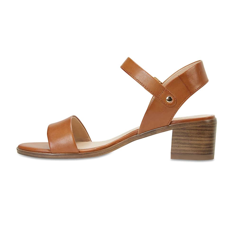 Pluto Heel in Cognac Leather