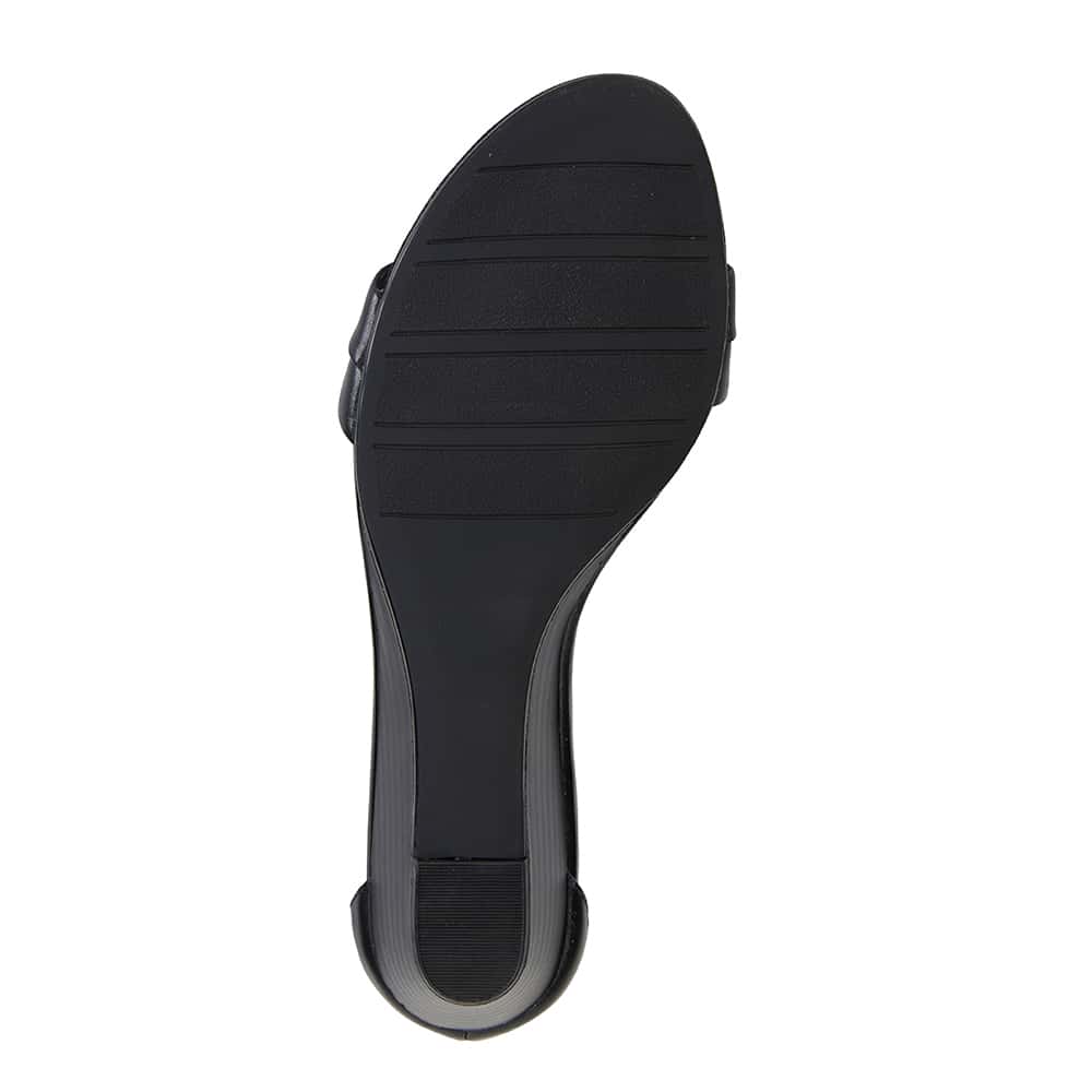 Quartz Heel in Black Leather
