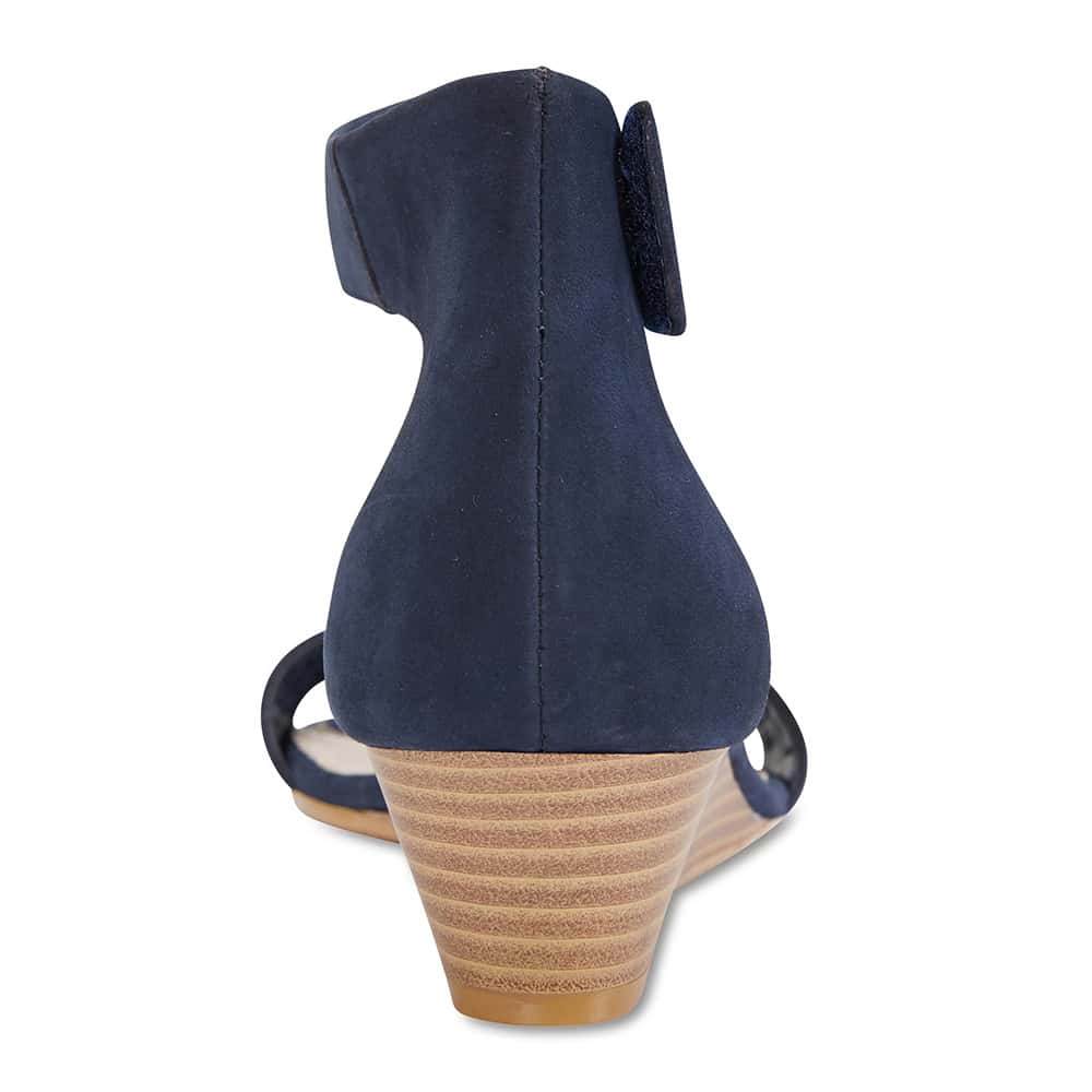 Quiz Heel in Navy Nubuck
