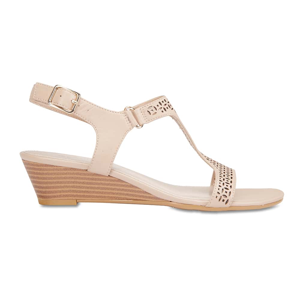 Quota Heel in Nude Leather