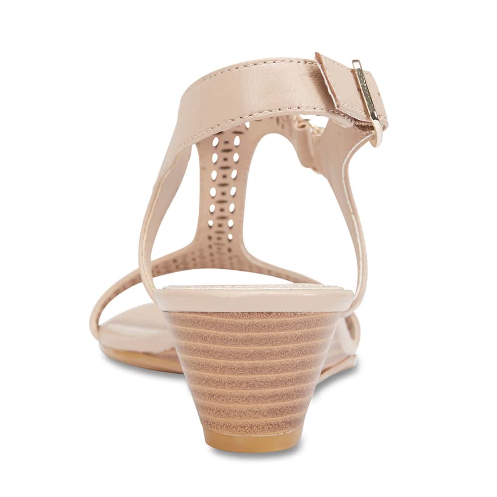 Quota Heel in Nude Leather