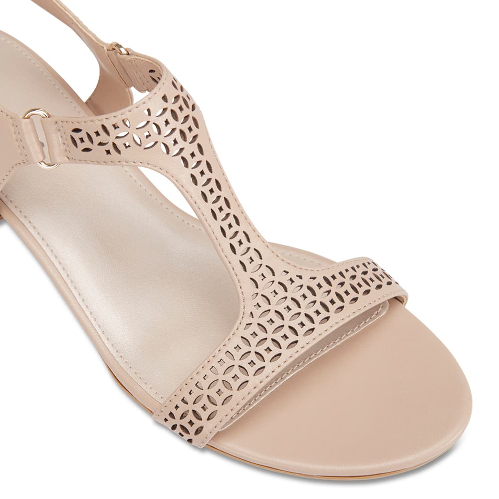 Quota Heel in Nude Leather