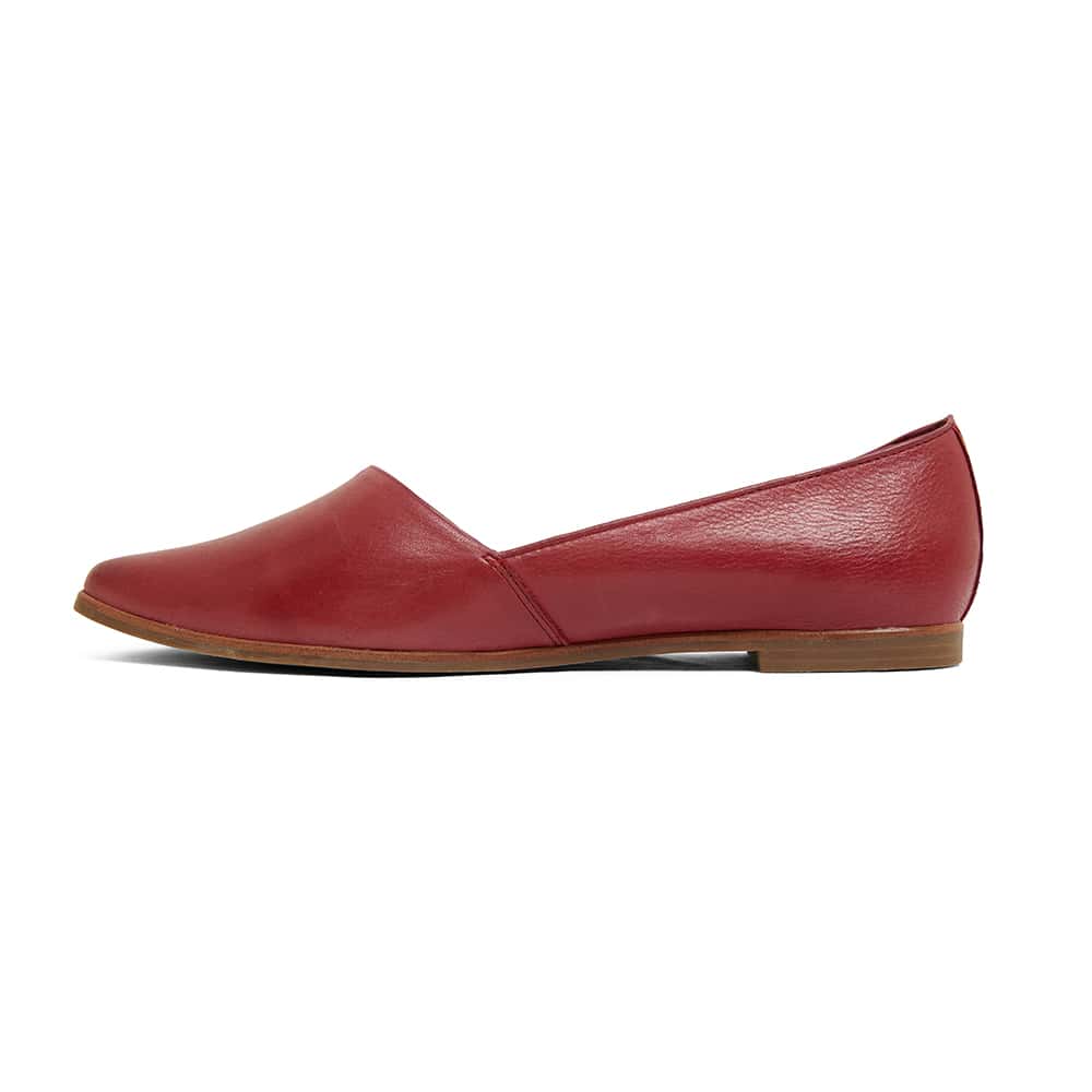 Rachael Flat in Red Leather