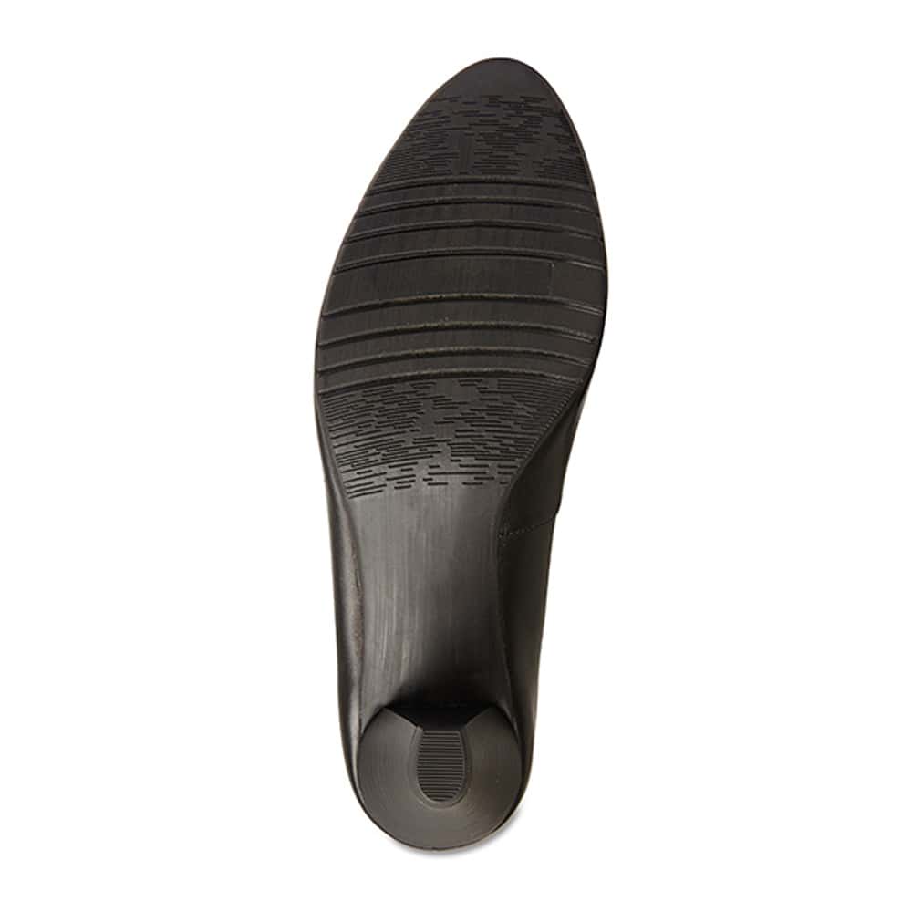Ragley Heel in Black Leather