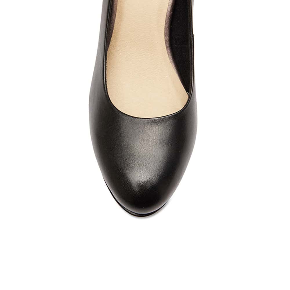 Ragley Heel in Black Leather