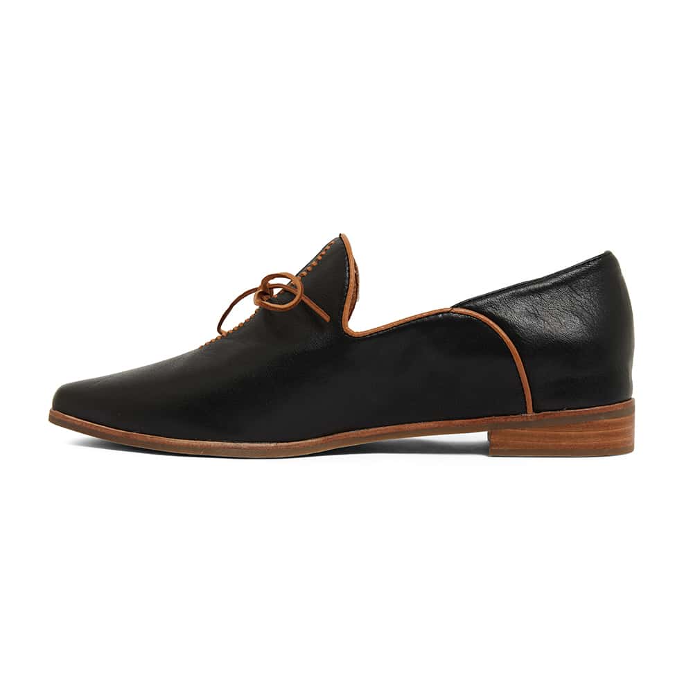 Random Loafer in Black And Tan Leather