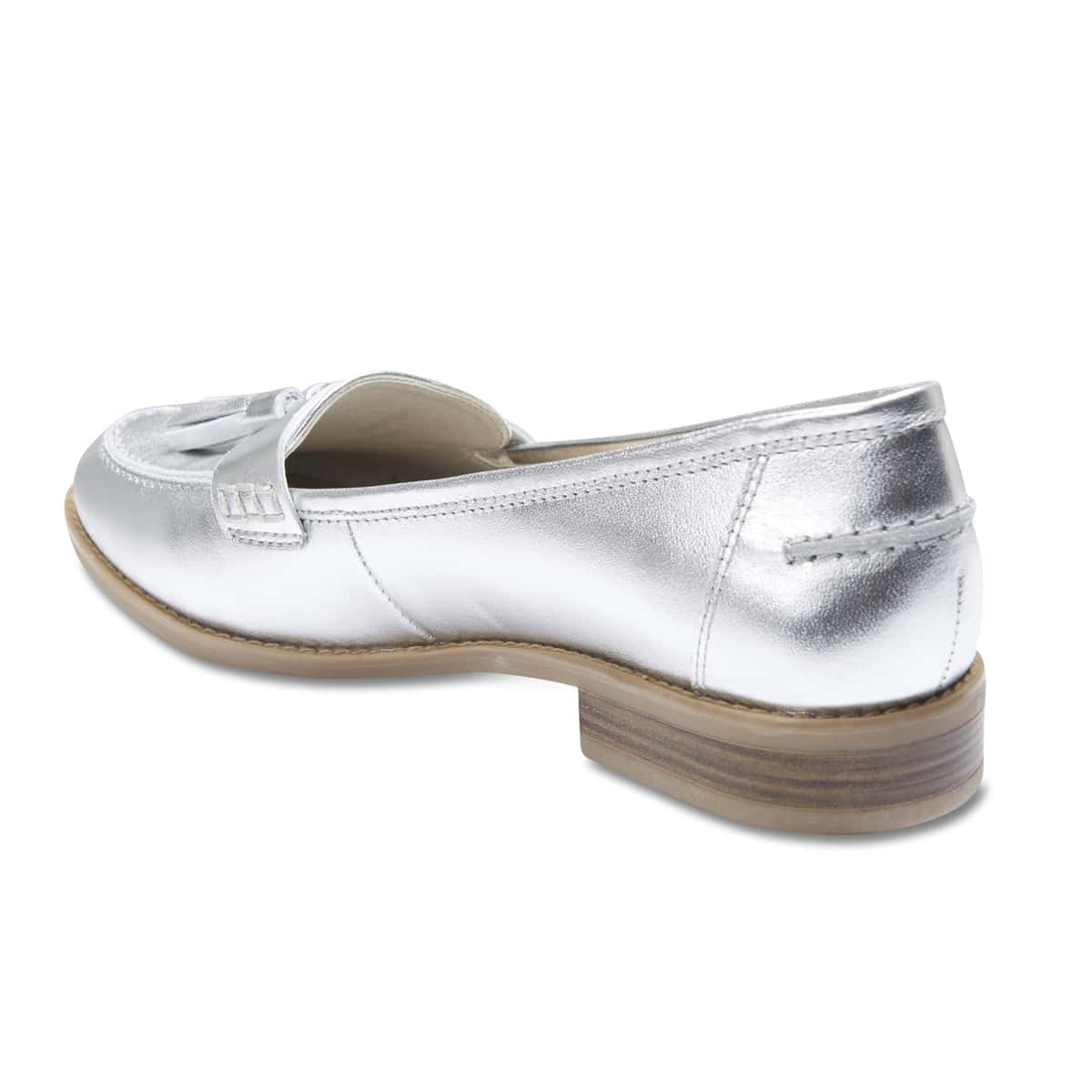 Rapture Loafer in Silver Metallic Leather