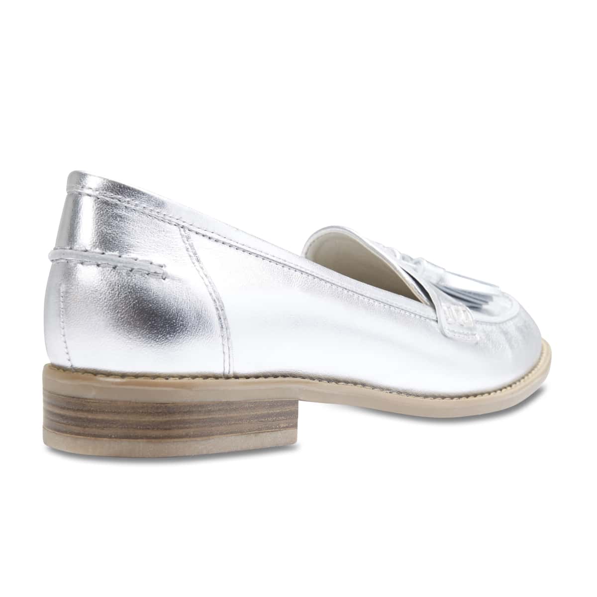 Rapture Loafer in Silver Metallic Leather