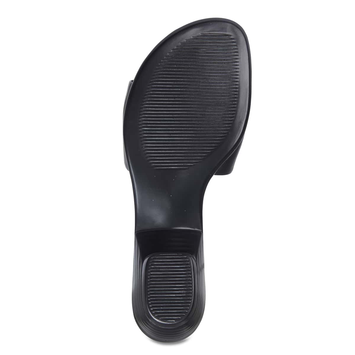 Saga Slide in Black Leather