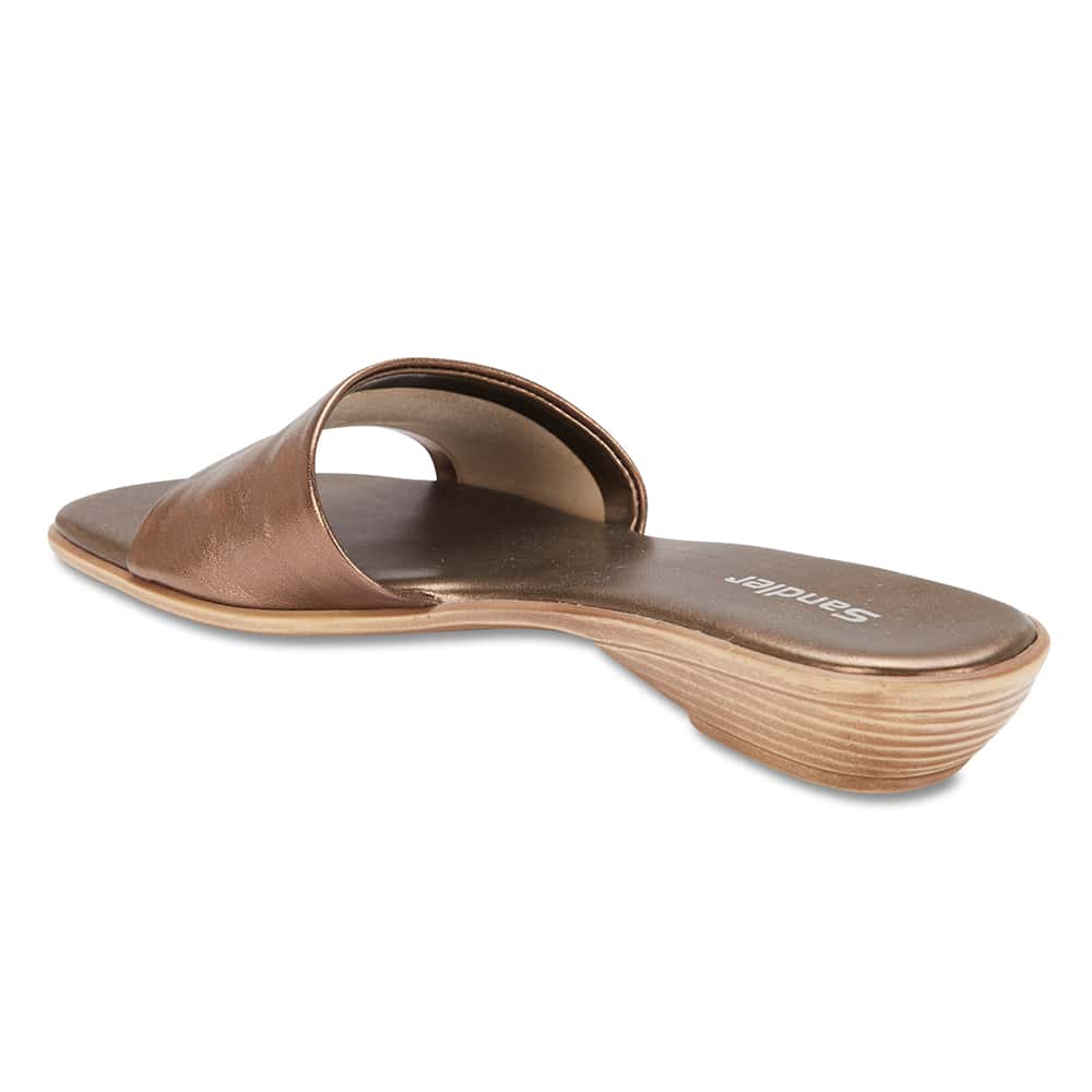 Saga Slide in Bronze Leather