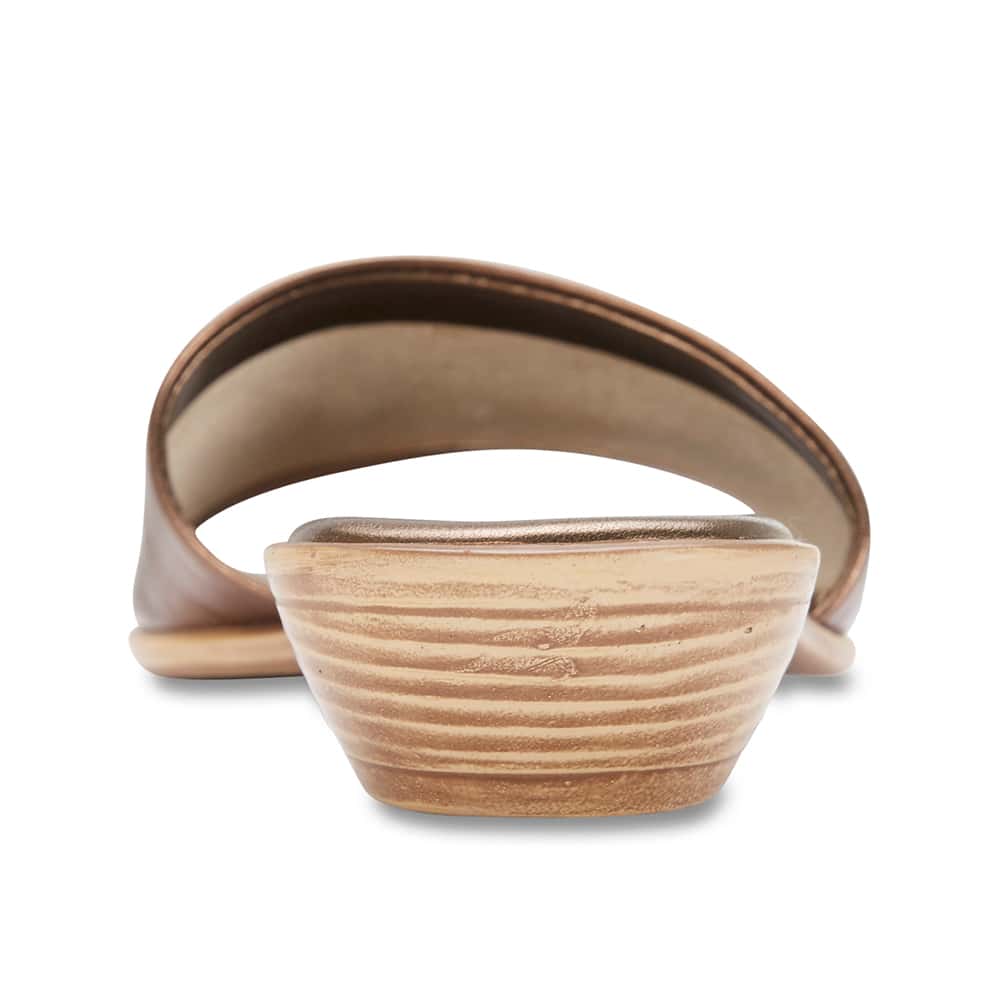 Saga Slide in Bronze Leather
