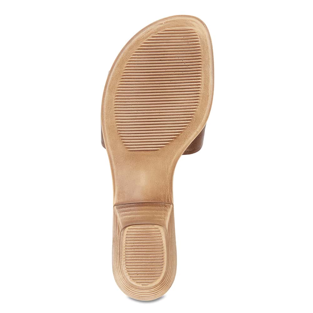 Saga Slide in Bronze Leather