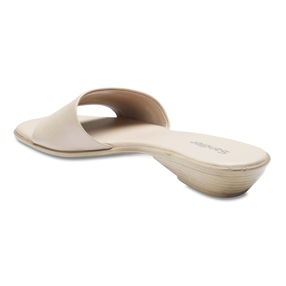 Saga Slide in Nude Leather