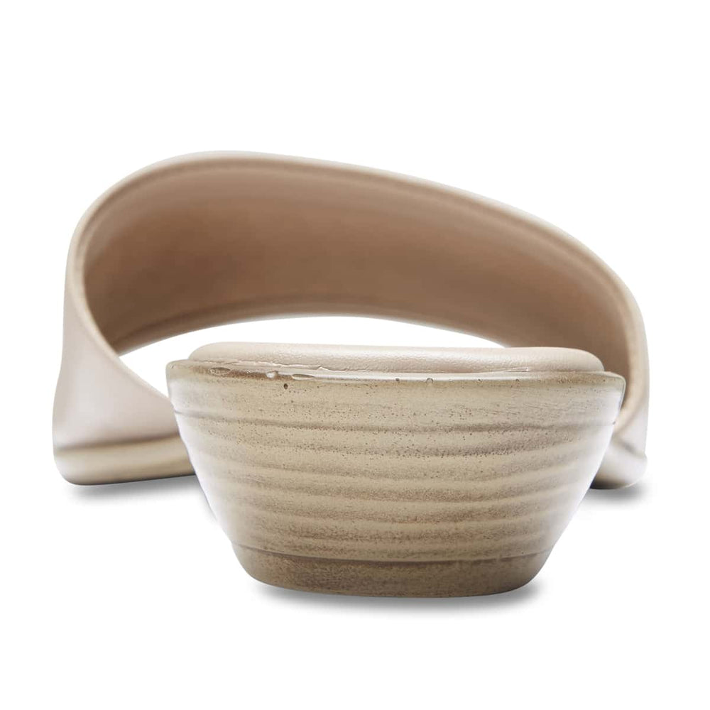 Saga Slide in Nude Leather