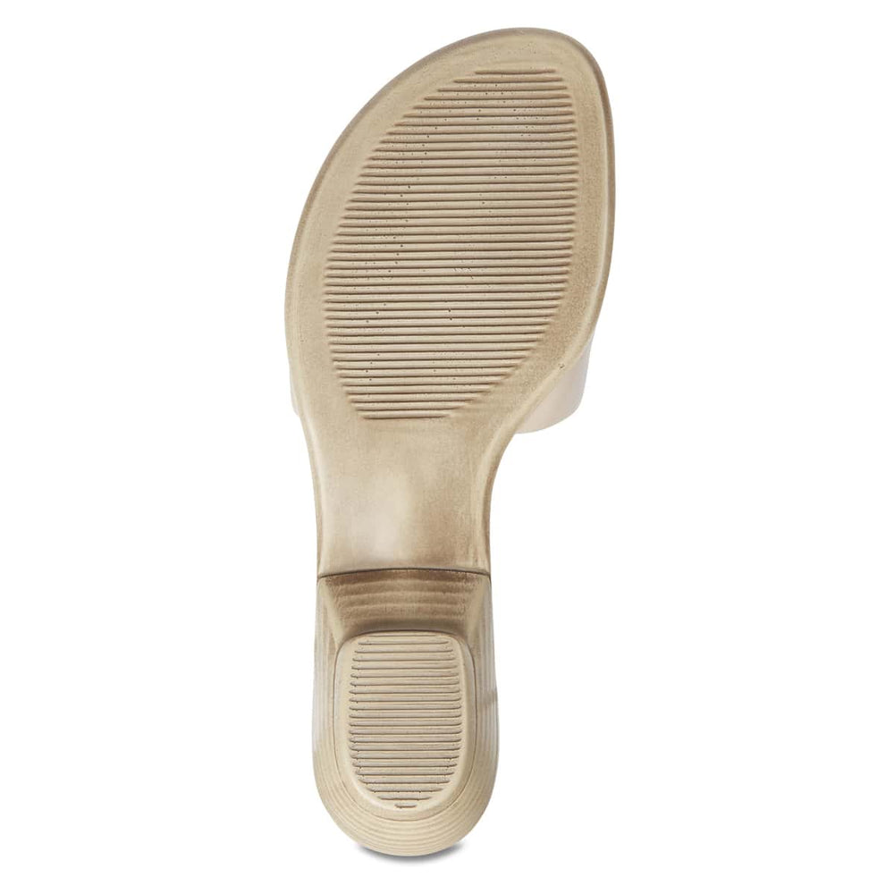 Saga Slide in Nude Leather