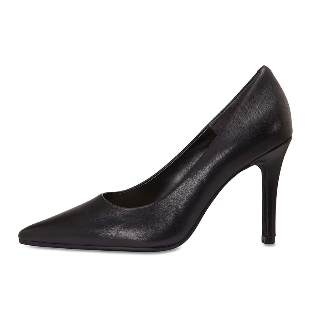 Sally Heel in Black Leather