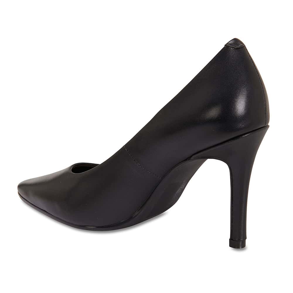 Sally Heel in Black Leather